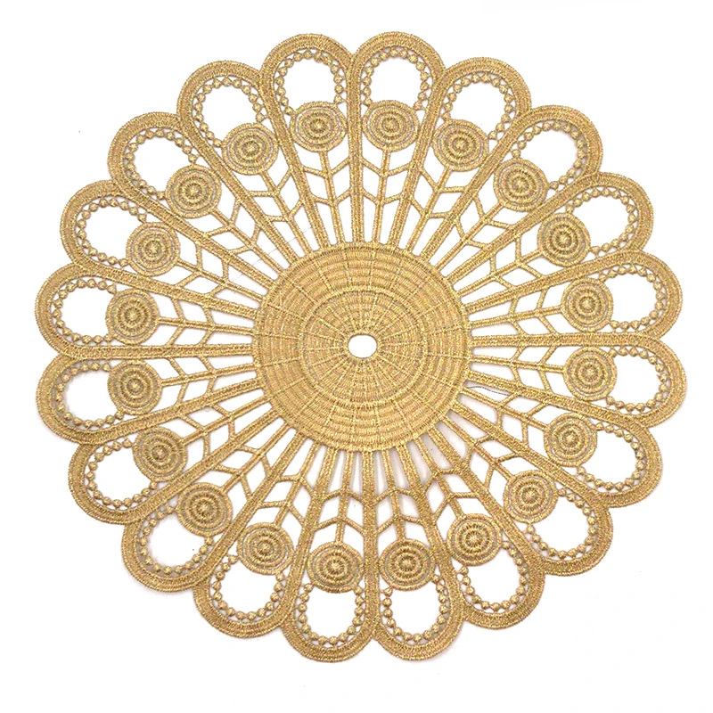 Fancy Design OEM Polyester Lace Crochet Doily Coaster for Christmas Weeding Derocation
