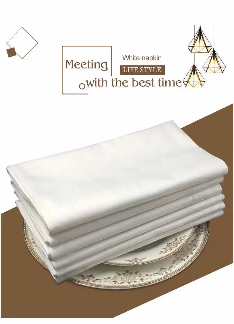 Guangzhou Foshan Cheap Cotton White Table Cloth Napkins