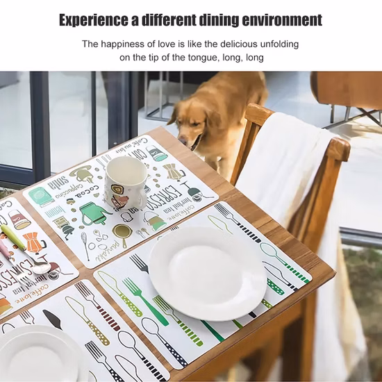 Felt Cartoon Knife and Fork Cutlery Bag Placemat for Christmas Table Decoration