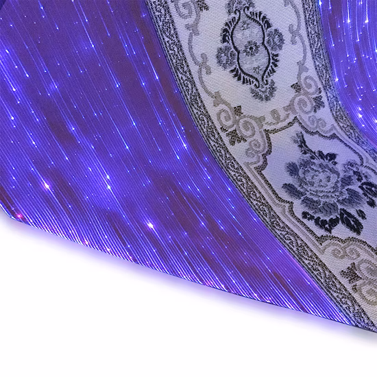 LED Color Changing Luminous Placemat Fiber Optic Fabric Table Cloth