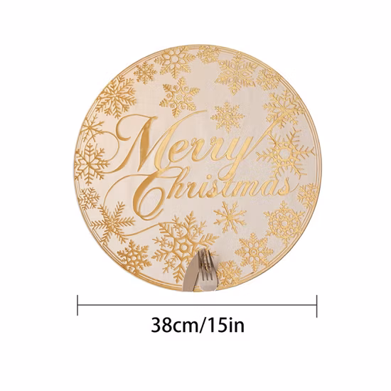 Yrf Waterproof Modern Christmas Felt Table Cloth Clear Plastic Placemat