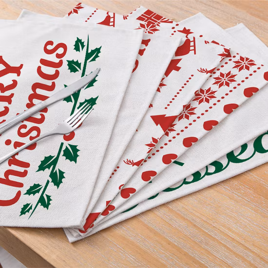 Yrf Custom Table Cloth Design Table Mat Placemat with Different Design and Size